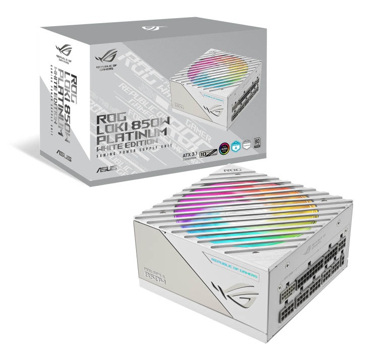 ASUS Power Supply ROG LOKI 80 PLUS Platinum Fully Modular ATX 3.0 PCIe 5.0 SFX-L 850W Platinum White Edition - Image 8
