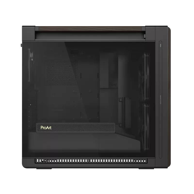 ASUS PC Case ProArt ATX Walnut Wood Front Panel Tempered Glass Side Panel 3x Pre-Installed Fans IR Dust Indicator Type-C PA602 Wood Edition Modern Black TG - Image 8