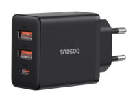 Baseus Charger Wall 30W 2xUSB-A/1xUSB-C Cube EU Black