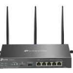 TP-LINK AX3000 VPN ROUTER OMADA MULTI-GIGABIT VPN, 1 X WAN PORTS, 1 X LAN PORTS, 4 X GIGABIT WAN/LAN PORTS, 1 X GIGABIT SFP WAN/LAN PORT, 1 X NANO SIM CARD, OMADA APP, DPD, PFS, RESET BUTTON, BLACK