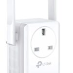 TP-LINK WIRELESS RANGE EXTENDER N300, SINGLE BAND, 1 X 10/100 LAN PORT, 2 X EXTERNAL ANTENNAS, RANGE EXTENDER/AP MODE, WPA/WPA2, AC PASSTHROUGH, UK PLUG, WHITE