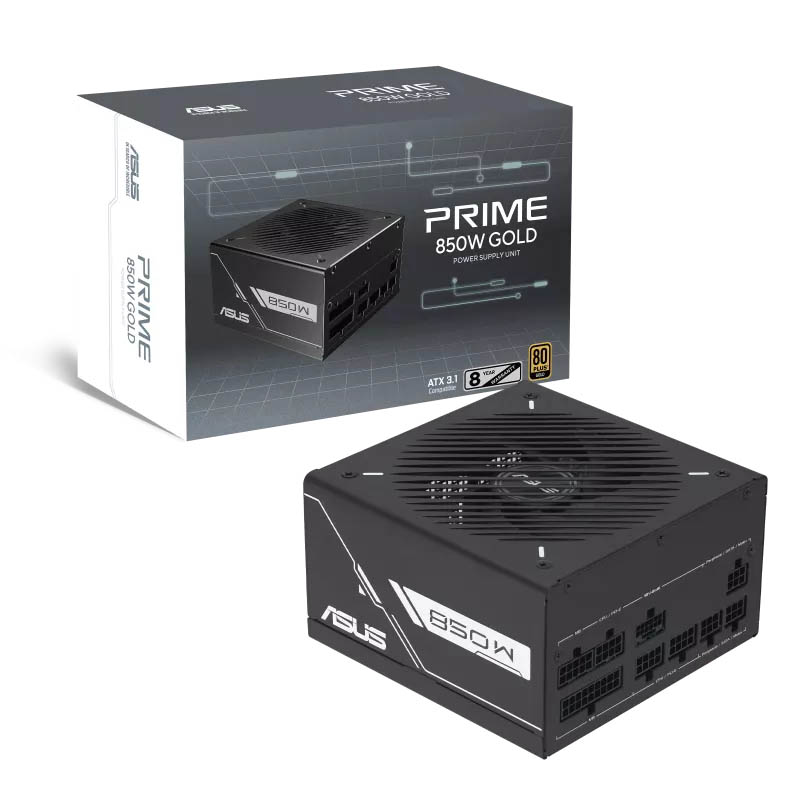 ASUS Power Supply PRIME 80 PLUS Gold Fully Modular ATX 3.1 PCIe 5.1 Prime 850W Gold Black - Image 9
