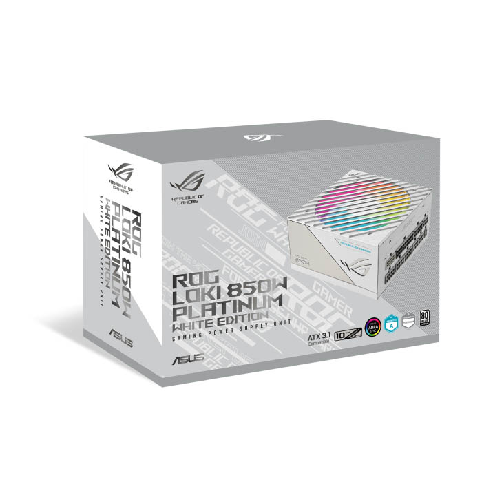 ASUS Power Supply ROG LOKI 80 PLUS Platinum Fully Modular ATX 3.0 PCIe 5.0 SFX-L 850W Platinum White Edition - Image 9
