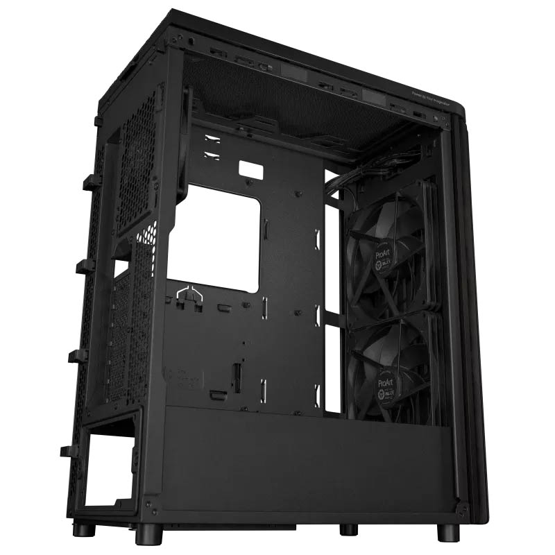 ASUS PC Case ProArt ATX Ash Wood Front Panel Tempered Glass Side Panel 3x Pre-Installed Fans Type-C PA401 Wood Edition Black TG - Image 9