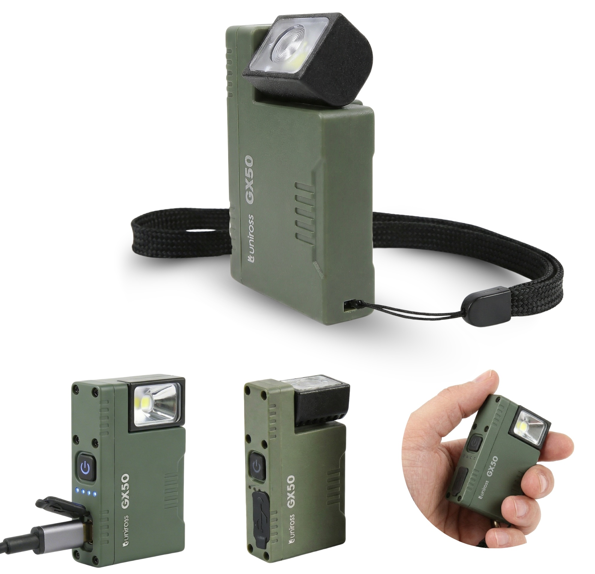 Uniross Light Torch GX50 Rechargeable Torch 150 Lumens with Magnet