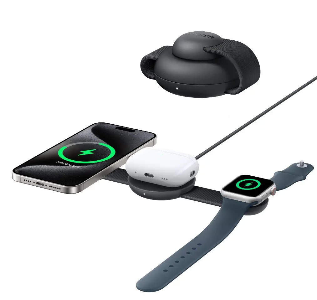 Anker Mobile Charger Wireless MagGo 3-in-1 Charging Station