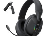 Armaggeddon COSMIC-V Gaming Headset USB+3.5mm+2.4G+BT PU Leather Ultraclear Black