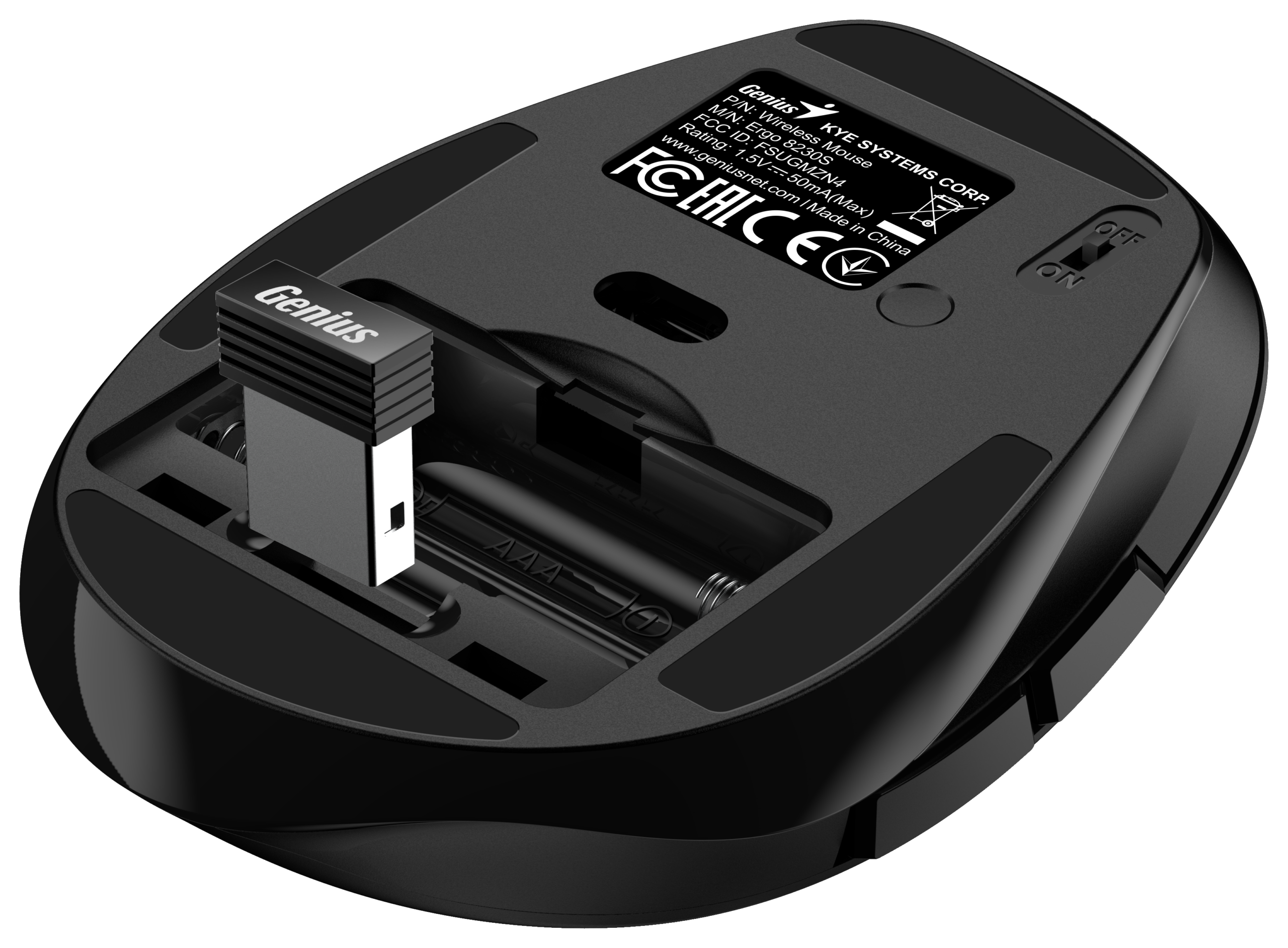Genius Mouse Wireless Silent Ergonomic Ergo 8230S Black - Image 9