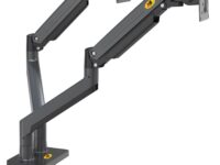 NBMounts G35 Dual Arm Extra Long Gas Monitor Desk Mount
