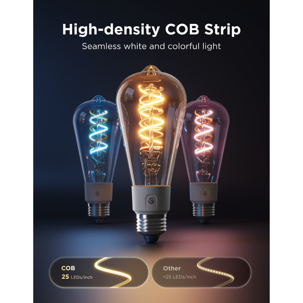 Govee Bulb Ceiling E27 Edison ST64 Smart LED 500 Lumens Edison Bulb R14C0CC1 - Image 3