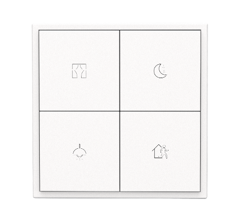 HDL Tile Series 4 Button Smart Panel Ivory White HDL-M/PT4RA.1