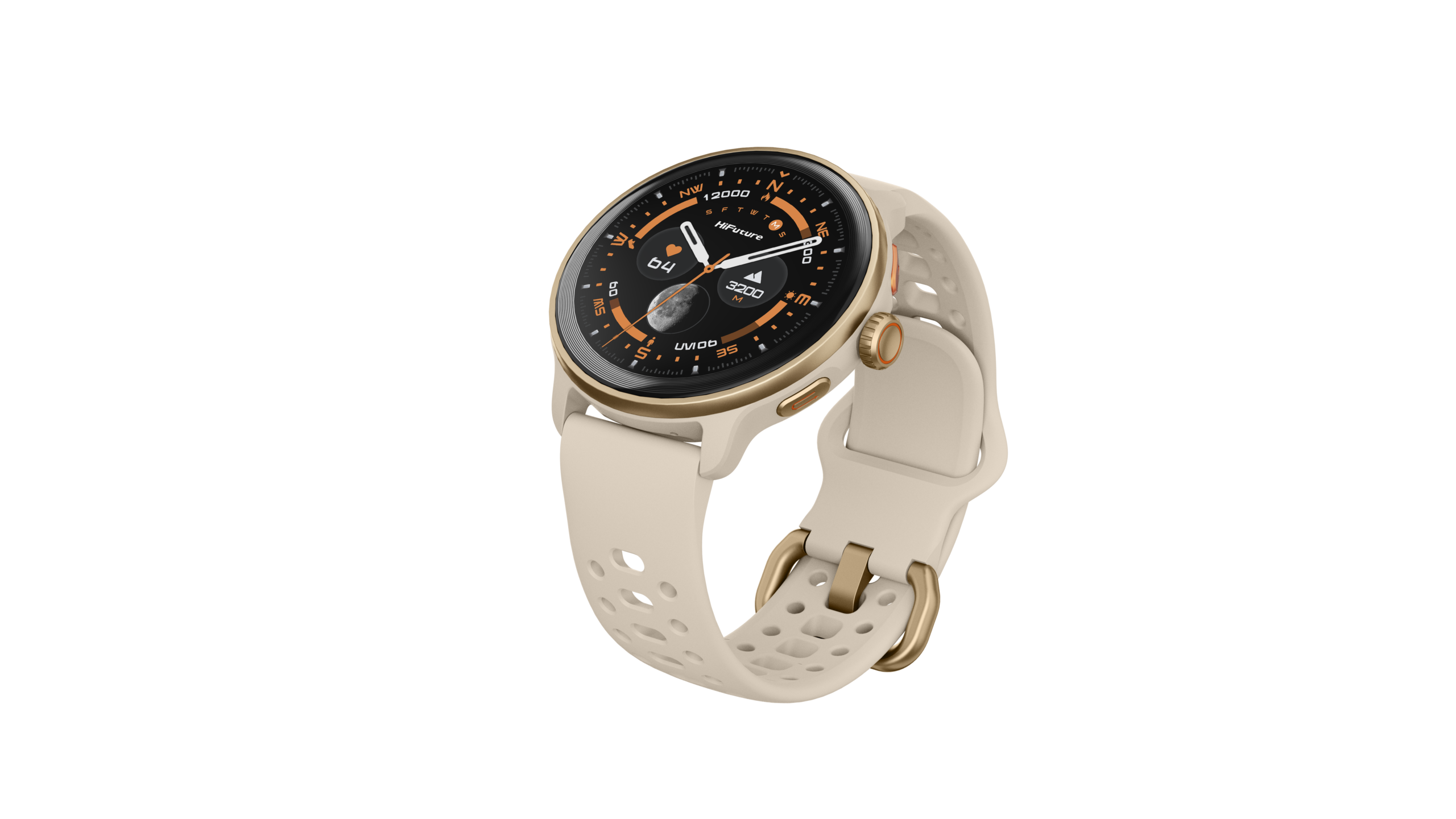 HiFuture Adventure GPS SmartWatch with AMOLED VELA Latte - Image 2