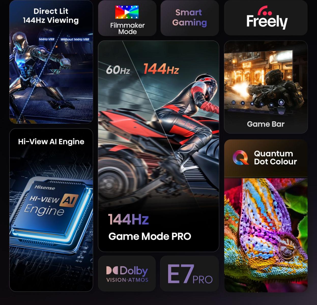 Hisense 50E7Q PRO 50'' 4K Smart QLED TV 144 HZ - Image 4