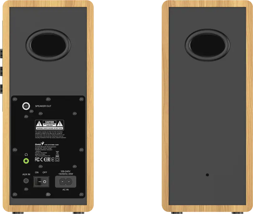 Genius PC Speakers Pine Wood 45 Watts Bluetooth SP-HF1220BT - Image 4