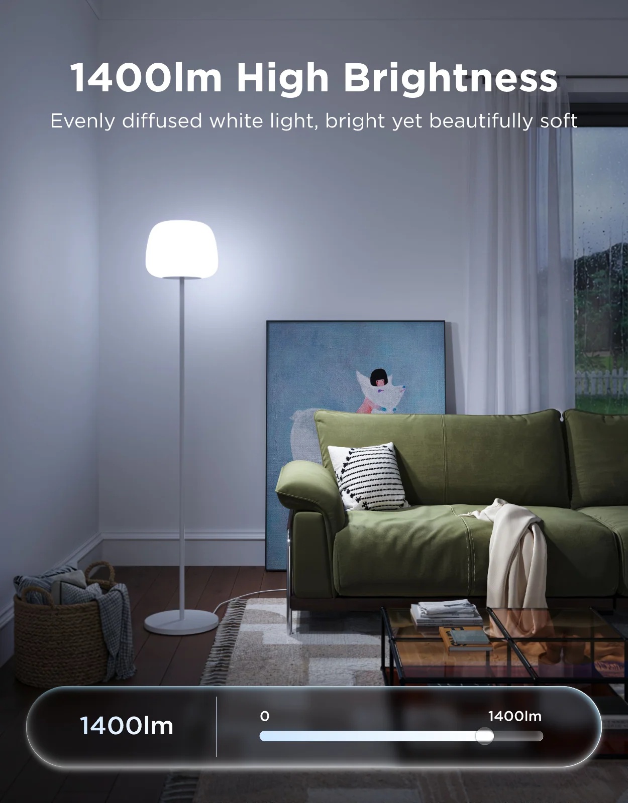 Govee Lamp Floor Smart RGBICWW LuminBlend+ Halo Lighting (Smart Lantern) - Image 2