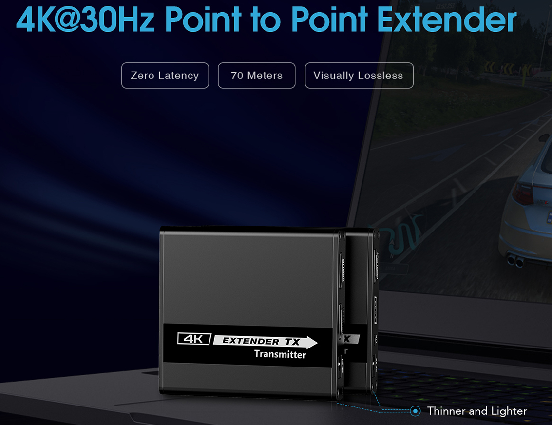 Lenkeng HDMI Extender over Ethernet 70m 4K30Hz POC IR Loop LKV223 - Image 7