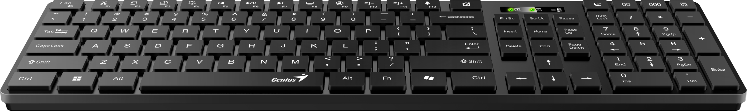 Genius Keyboard Wireless & BT AI Hot Keys SlimStar 7250BT Black English - Image 6