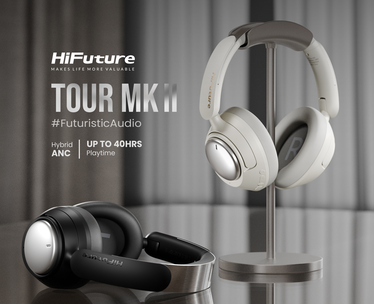 HiFuture Headphones Over Ear FUTURE TOUR MKII Black - Image 5