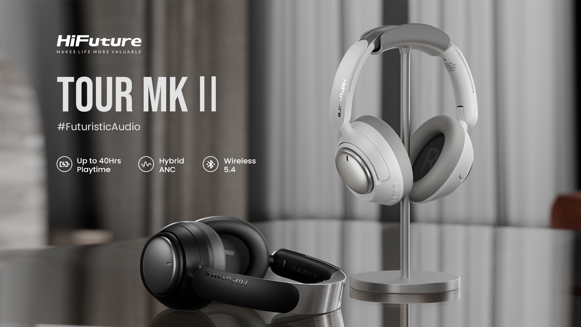 HiFuture Headphones Over Ear FUTURE TOUR MKII Black - Image 6