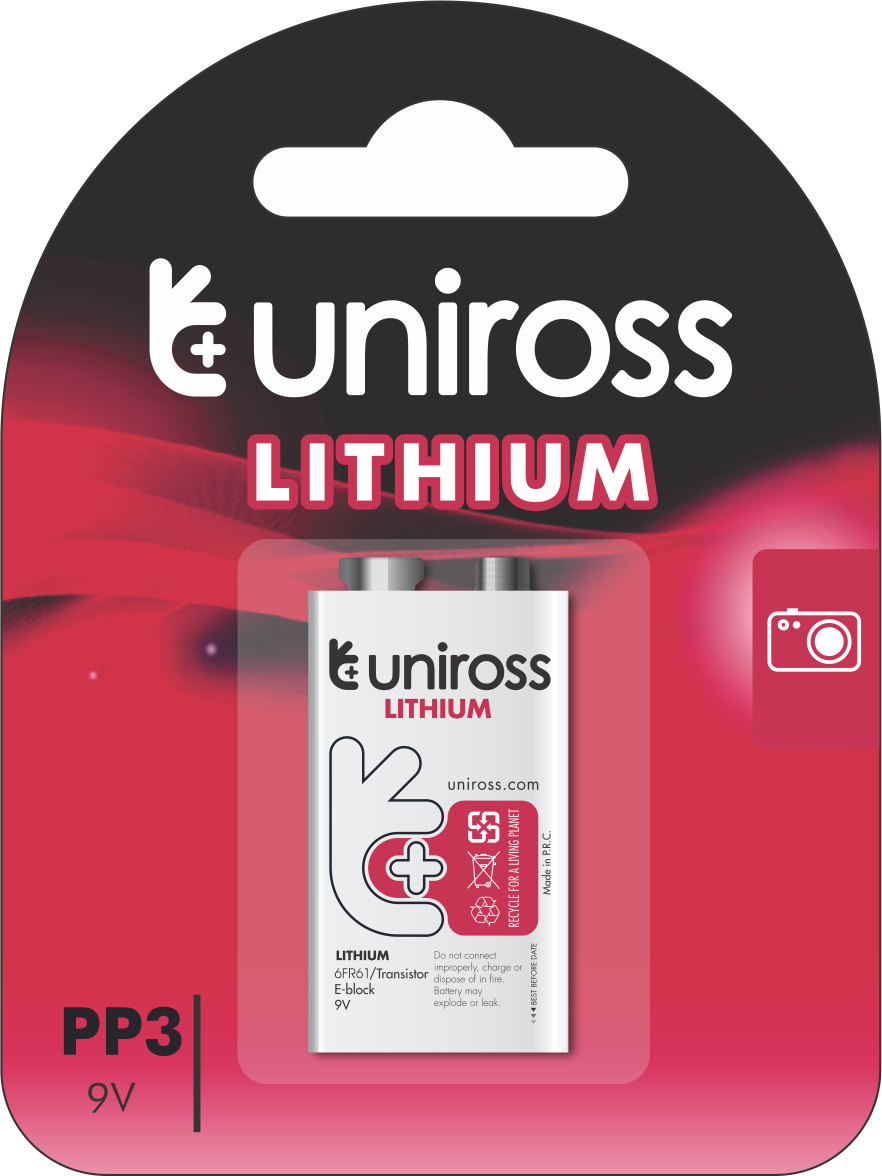 Uniross Lithium 9V Battery (PP3