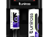 Uniross UCX006 Smart Charger for NiMH and Lithium Batteries (USB & 12V Powered) with LED Display
