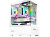 Armaggeddon Gaming Case M-ATX AQUARON Duplex ONE White + 3xARGB (Bottom USB)