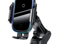 Baseus QI 15W Wireless Car Charger with Dash & Air Vent Mount