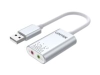 Unitek Y-247A External USB Soundcard USB-A to Stereo Audio Headset/Speaker and Microphone