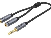 Unitek Y-C956ABK 3.5mm Headphone Splitter Cable 0.2m