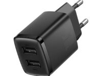 Baseus Charger Wall 10.5W 2xUSB-A EU Black