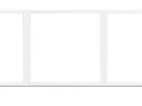 HDL Panel Frame 3 Gang Ivory White