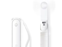 Jisulife F8X Plus White Portable Personal Fan with Lanyard & Powerbank function to Charge you Phone