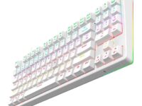 Thunderobot KG3089R White Mechanical Gaming Keyboard 89 Red Switch Keys