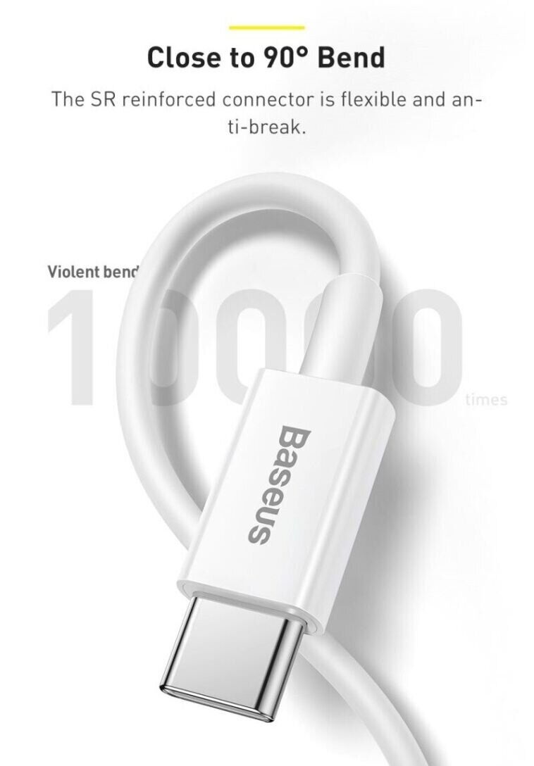 Baseus Cable Lightning to USB-C Superior Series 1.5m White - Image 3