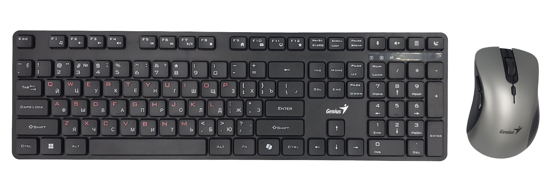 Genius Keyboard-Mouse Set Wireless AI+Voice Typing KM-8216S Russian