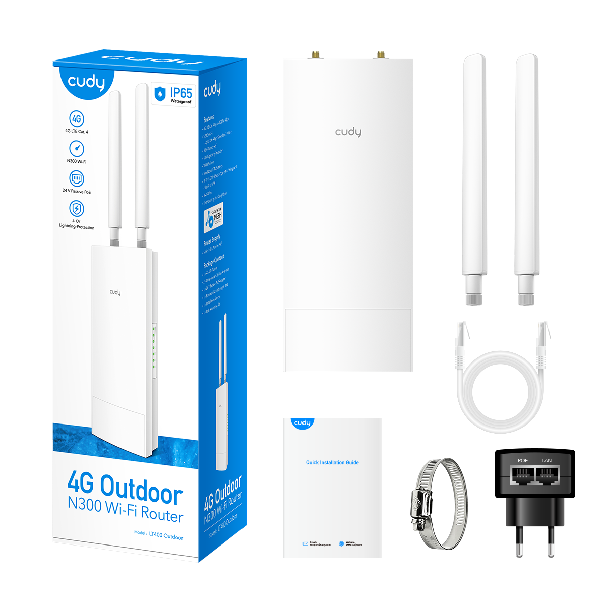 Cudy Router Outdoor 4G LTE Cat 4 N300 Dual Band Wi-Fi LT400 Outdoor - Image 6