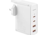 Baseus Charger Wall 100W USB-Cx2/USB-Ax2 UK+100W USB-C Cable White