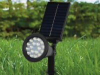 REXER Outdoor Multicolor RGBW IP65 LED Solar Spike Spotlight