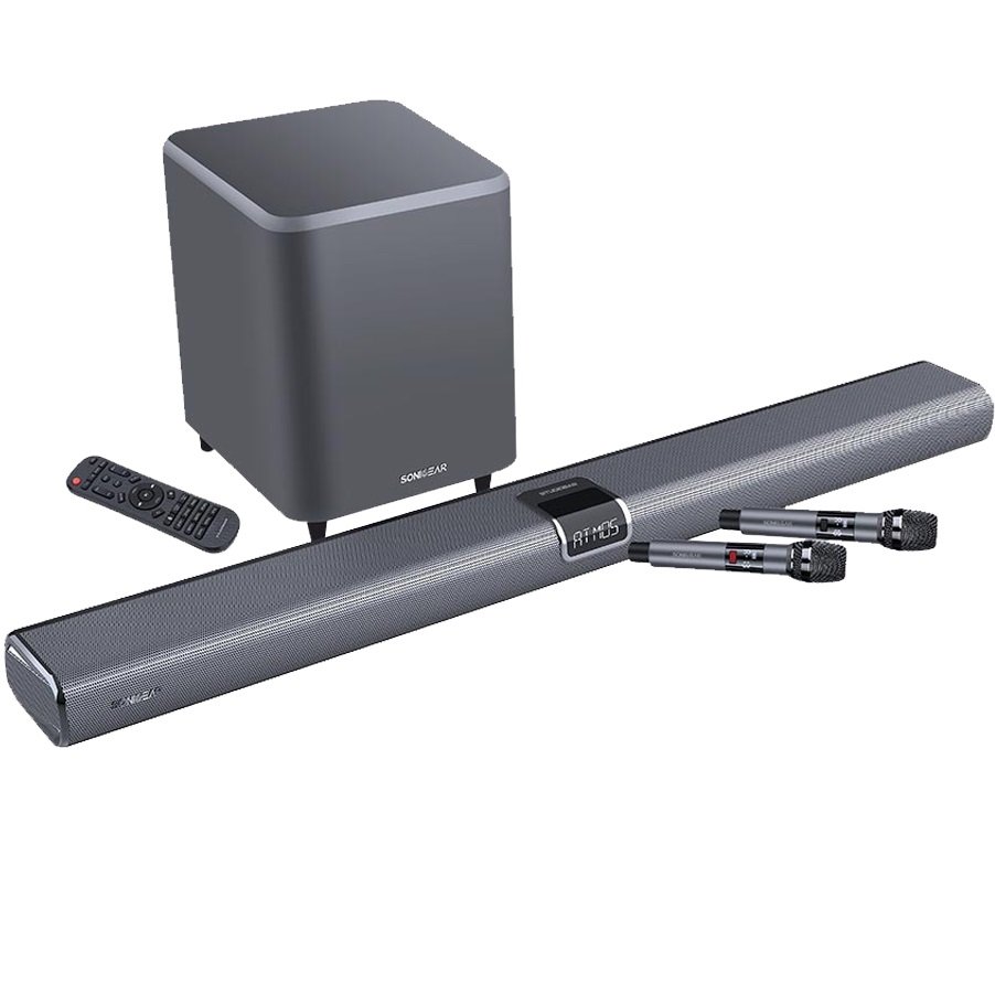 SonicGear STUDIOBAR 3000 Dolby Atmos 700W 5.1.2 Soundbar Incl 2xUHF Wireless Microphones 3xHDMI