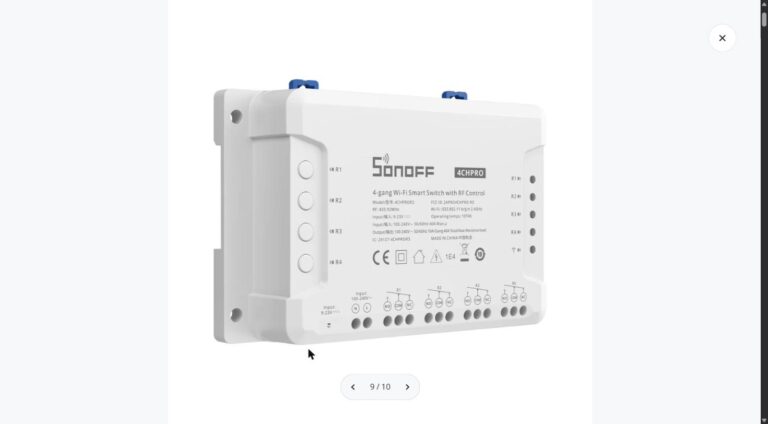SONOFF 4CH Pro R3 4-gang Wi-Fi and RF smart switch with DIN rail mount