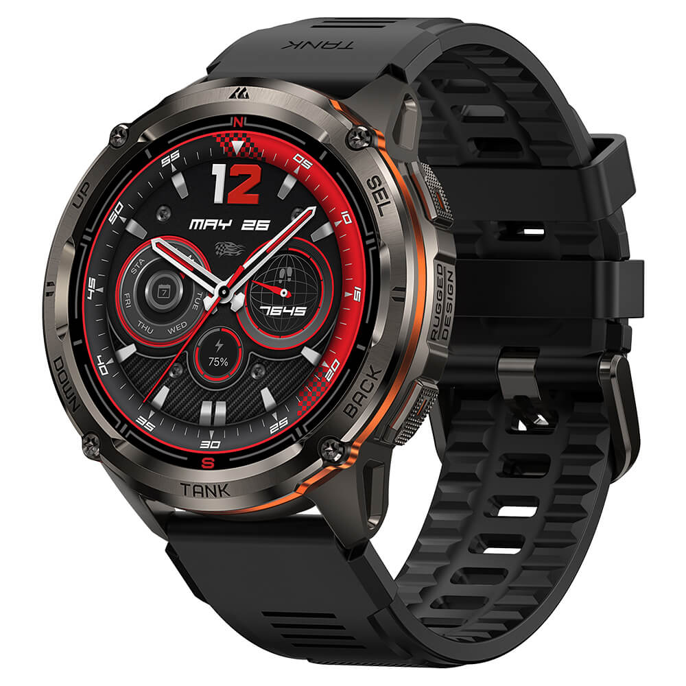 Kospet TANK T3 ULTRA 2 Rugged Smartwatch GPS Silicone Black