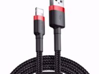 Baseus Cafule Braided Lightning Cable 2A 3m Black/Red